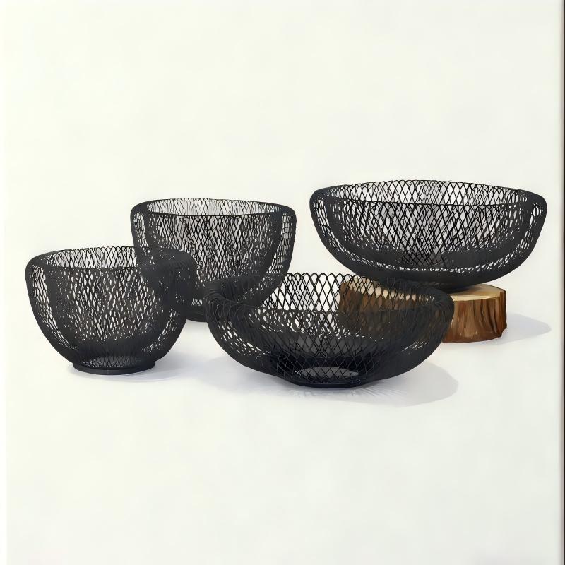 Powder Coated Wire Fruit Storage Basket for Countertop Fruit Storage