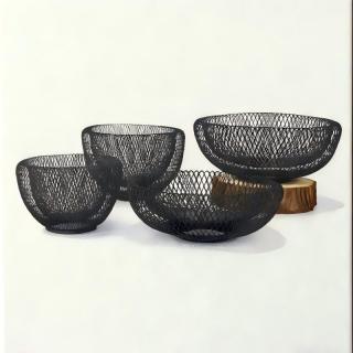 Powder Coated Wire Fruit Storage Basket for Countertop Fruit Storage