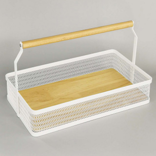 Modern Minimalist Storage Basket with wooden handle