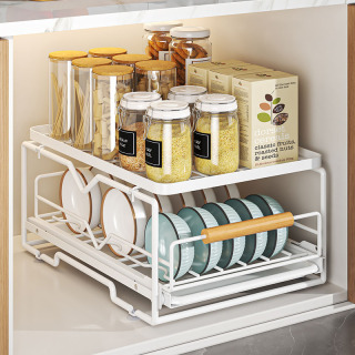 Iron Powder Coated Kitchen Pull-Out Basket