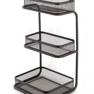 Elegant Three-tier Mesh Storage Rack