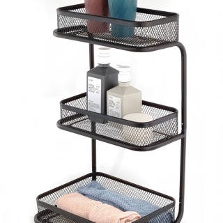 Elegant Three-tier Mesh Storage Rack