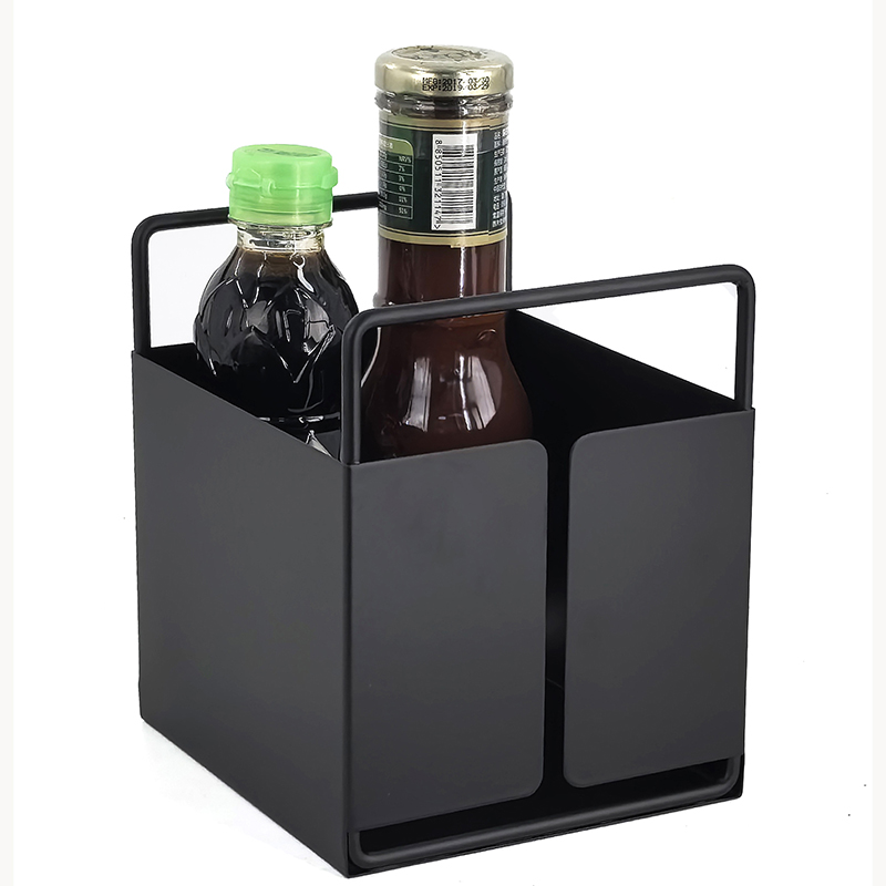 Vintage Industrial Utensil Holder - Rustic Tin Silverware Caddy with Handle for Kitchen Counter Storage