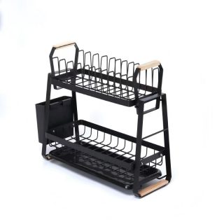 Want to upgrade your kitchen organization with a removable two-tier dish rack?