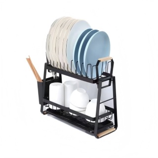 Want to upgrade your kitchen organization with a removable two-tier dish rack?