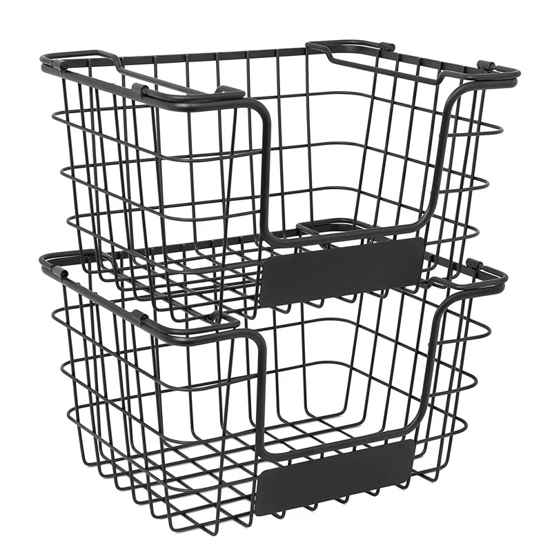 Stackable Metal Wire Storage Baskets Stackable Metal Wire Storage Baskets