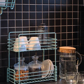 ชั้นวางของสองชั้นที่ดูหรูหรา