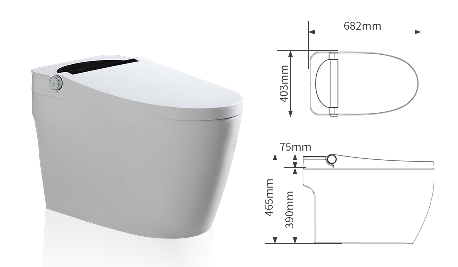 fashion design ceramic smart toilet