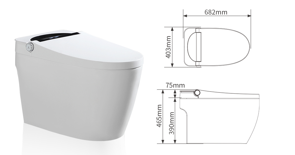 uv sterilize smart toilet