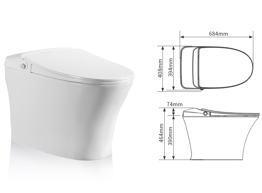 automatic electric smart intelligent toilet