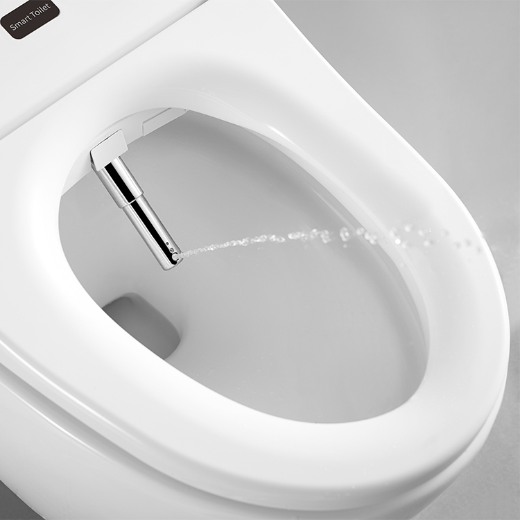 فوهة مستشعر أوتوماتيكية أنيقة لتنظيف المرحاض الذكي