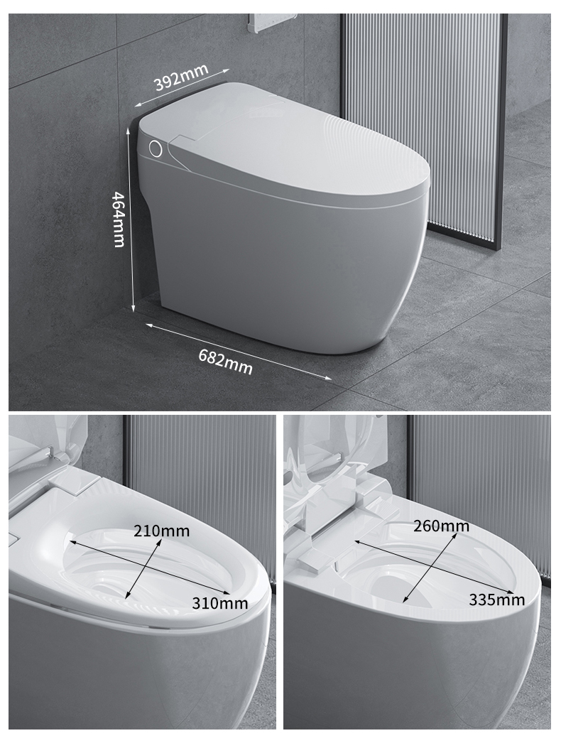 LED display smart toilet