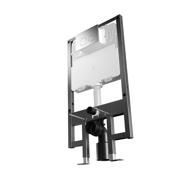 Citerne de toilette dissimulée au mur