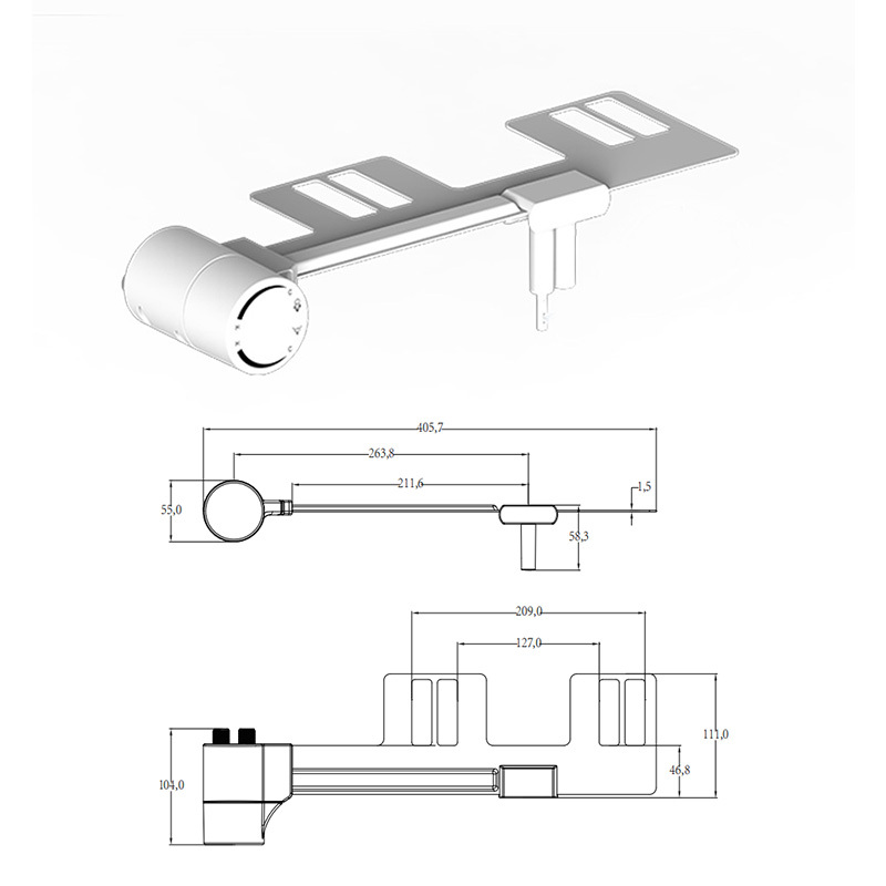 Bidet mit Doppeldüsen zur Regulierung von heißem und kaltem Wasser