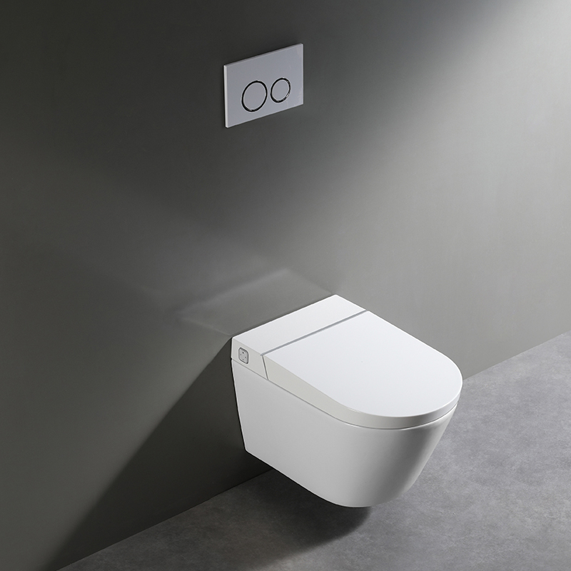 Toilettes intelligentes suspendues au mur à citerne dissimulée