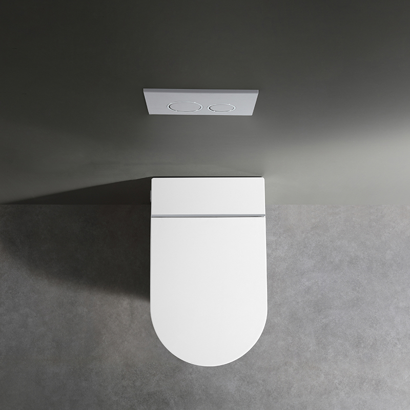 Toilettes intelligentes suspendues au mur à citerne dissimulée