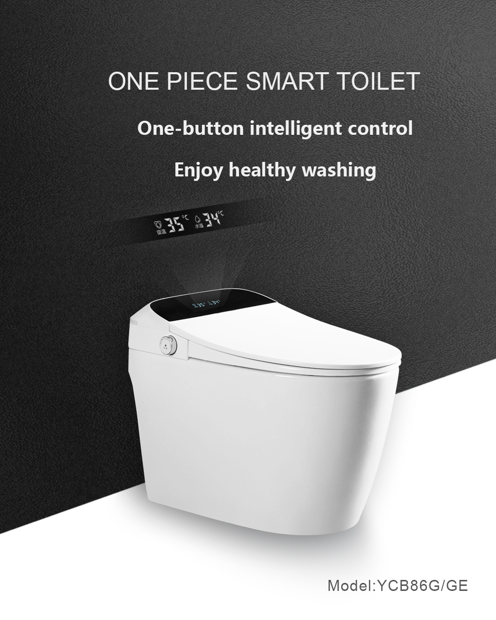 one piece intelligent toilet