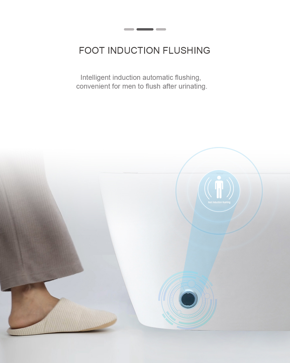 Foot induction smart toilet