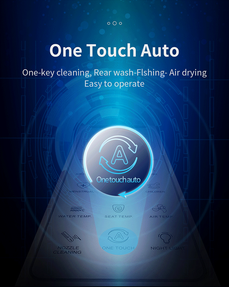 One touch smart toilet