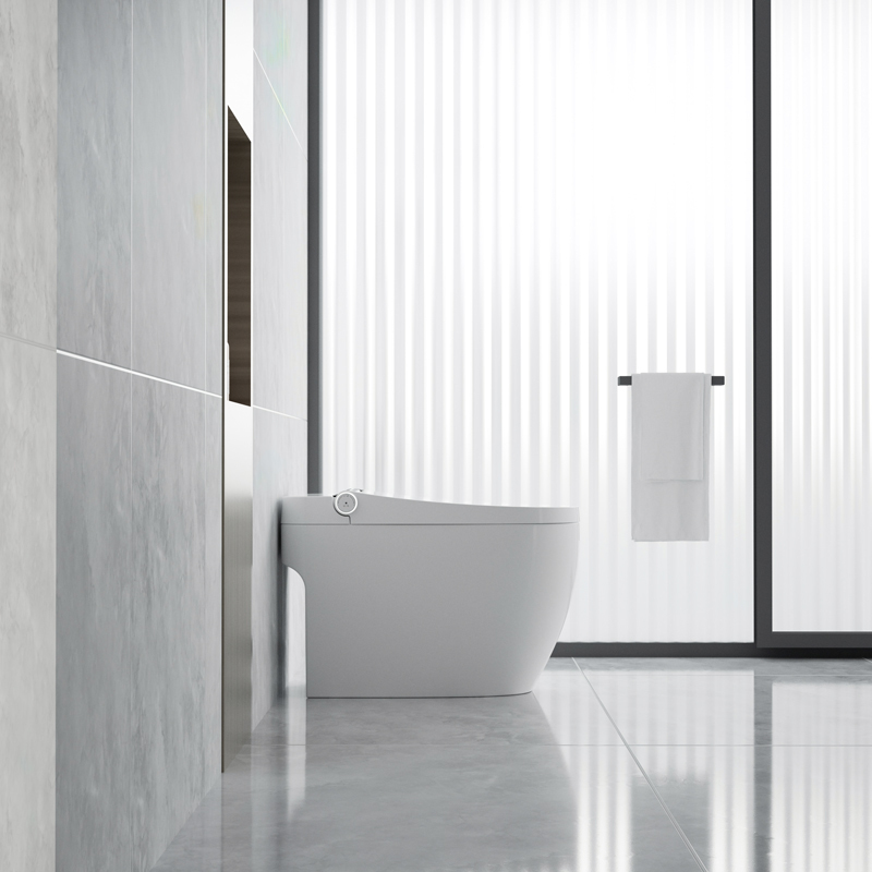 Intelligente Toilette mit Fußinduktionsspülung für Hotels