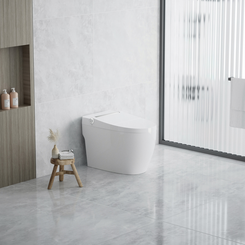 Intelligente Toilette mit Fußinduktionsspülung für Hotels