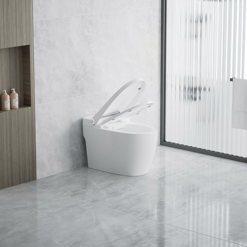 Intelligente Toilette mit Fußinduktionsspülung für Hotels