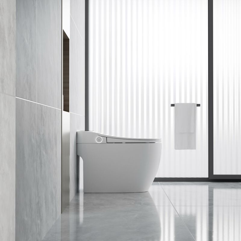 Toilette intelligente moderne à induction automatique à une touche