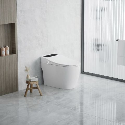 Modern One Touch Automatic Foot Induction Smart Toilet