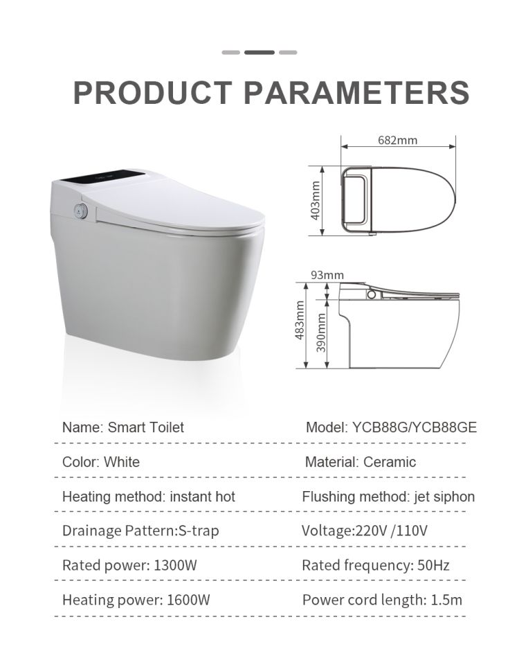 HD display intelligent toilet