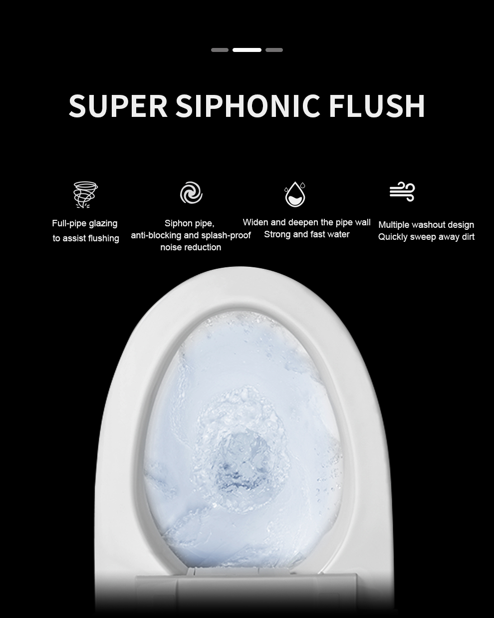 siphonic flush toilet