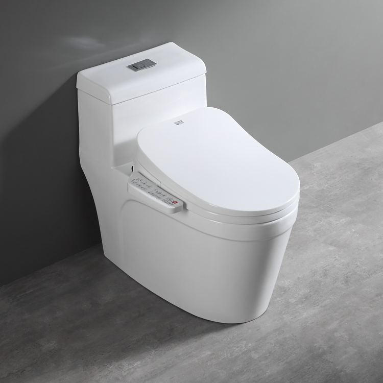 Bảng điều khiển bên nắp nhà vệ sinh sưởi ấm thông minh tự làm sạch