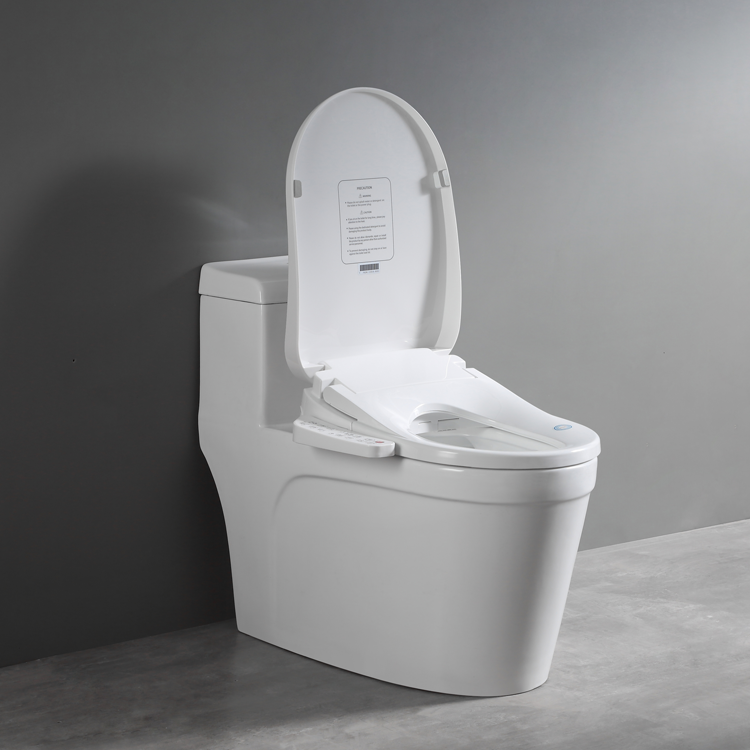 Bảng điều khiển bên nắp nhà vệ sinh sưởi ấm thông minh tự làm sạch