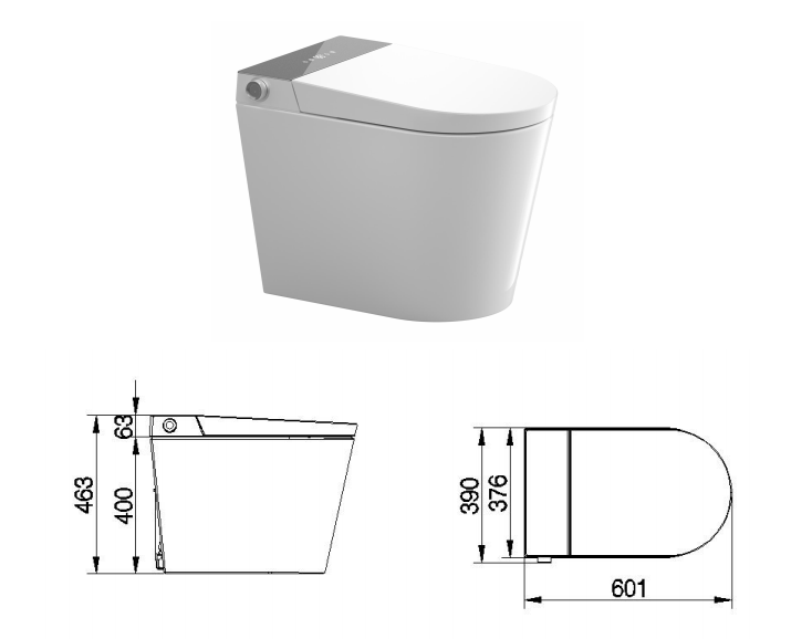 small size smart toilet