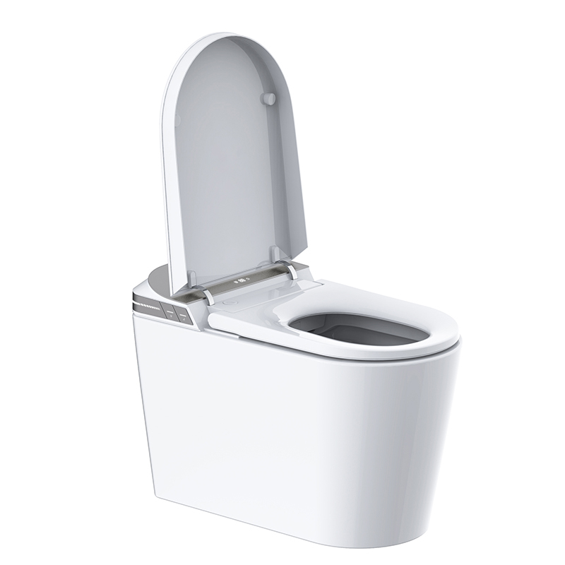 Inodoro inteligente con calefacción instantánea y descarga automática desde el asiento