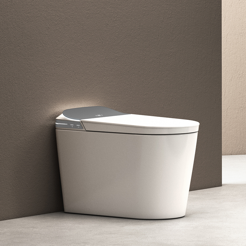 Inodoro inteligente con calefacción instantánea y descarga automática desde el asiento