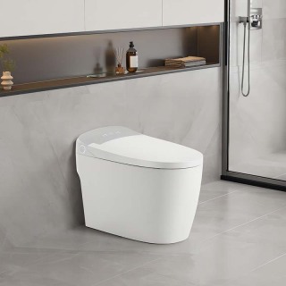 S-trap Floor Mounted Foot Sensor Automatic Toilet
