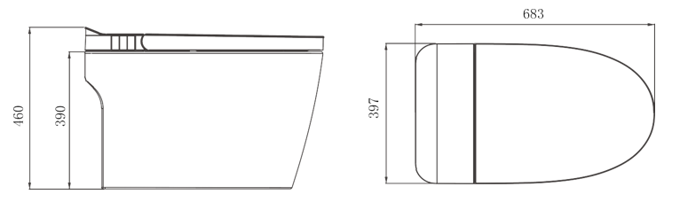 auto flush smart toilet