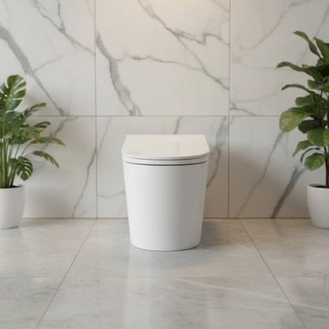 Dual Seat Sensor E Foam Ambient Light One-Piece Smart Toilet
