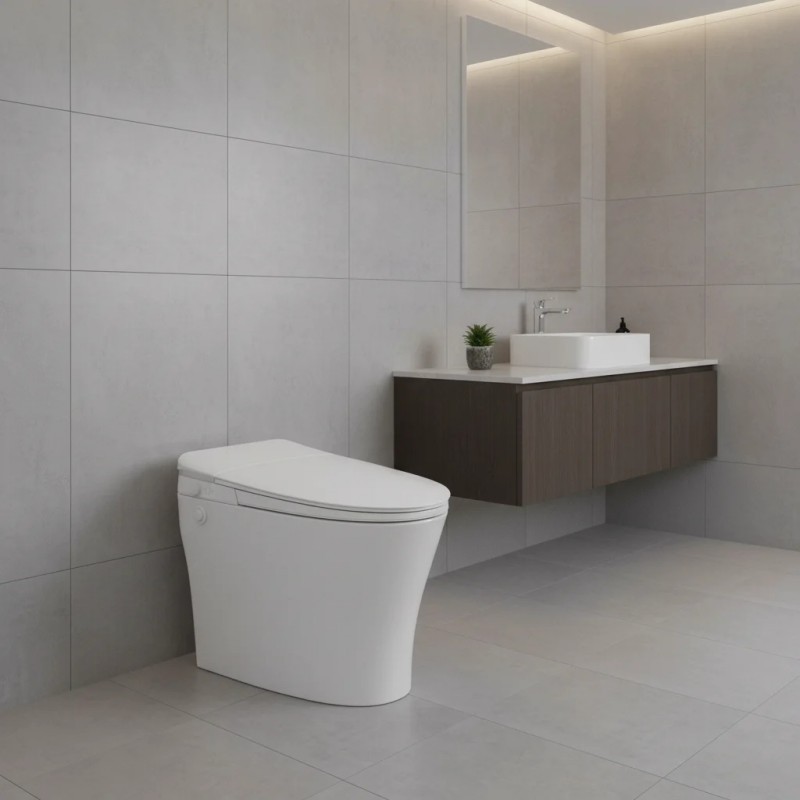 Auto flush and remote control one piece smart toiler