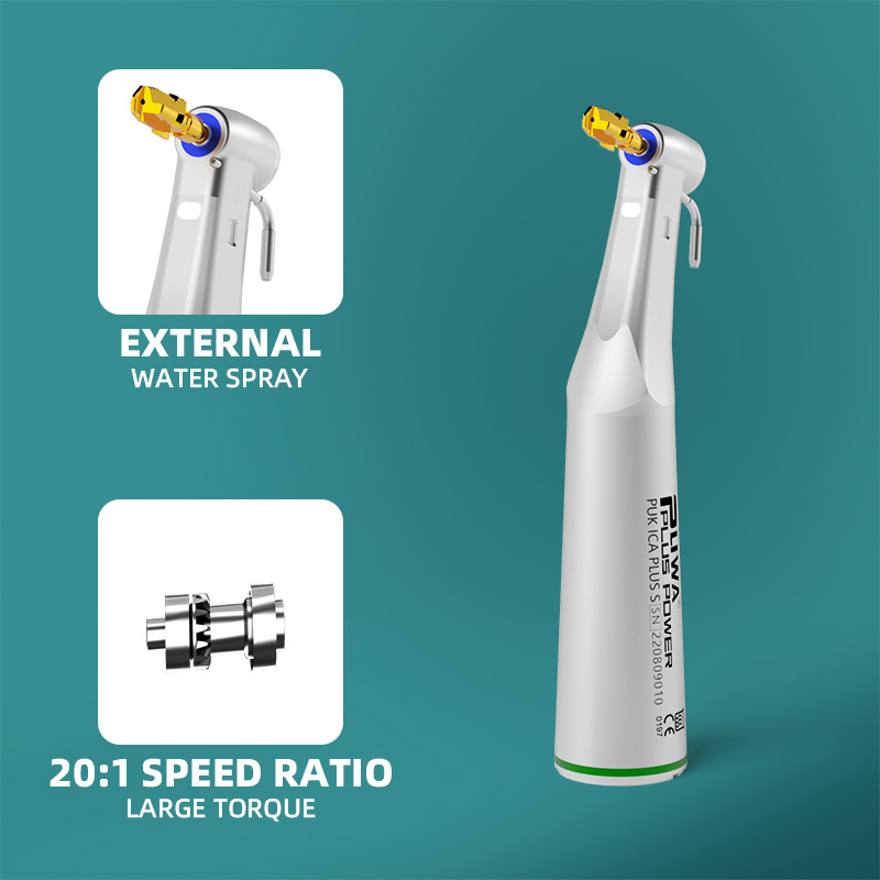 20:1 Implant Contra-angle Push Button With Fiber Optic Handpiece