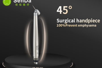 Peça de mão cirúrgica de 45 graus