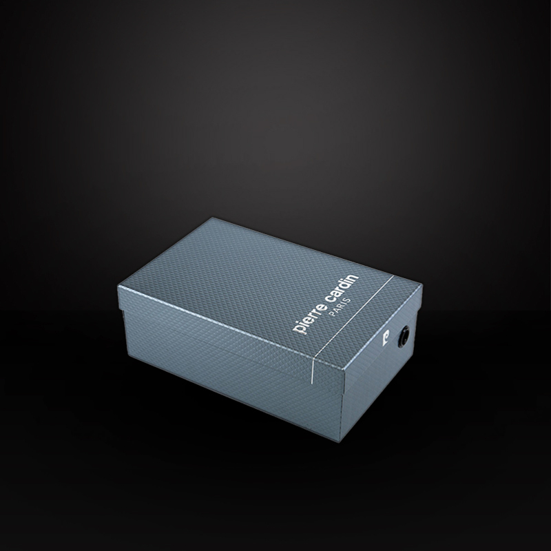 automated production lid and base corrugated shoe box with iron ring