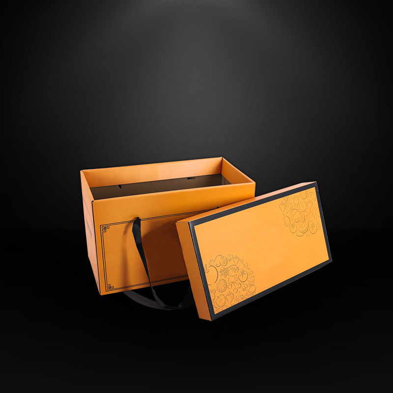 printed Corrugated cardboard shipping Box with ribbon