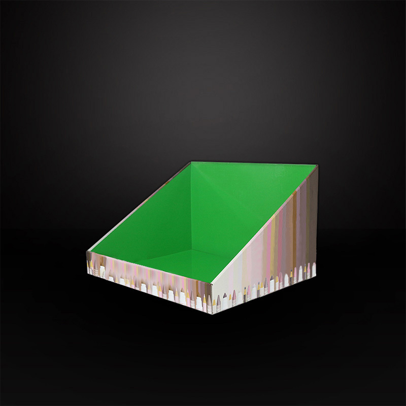 offset printing PDQ single layer corrugated counter display carton box