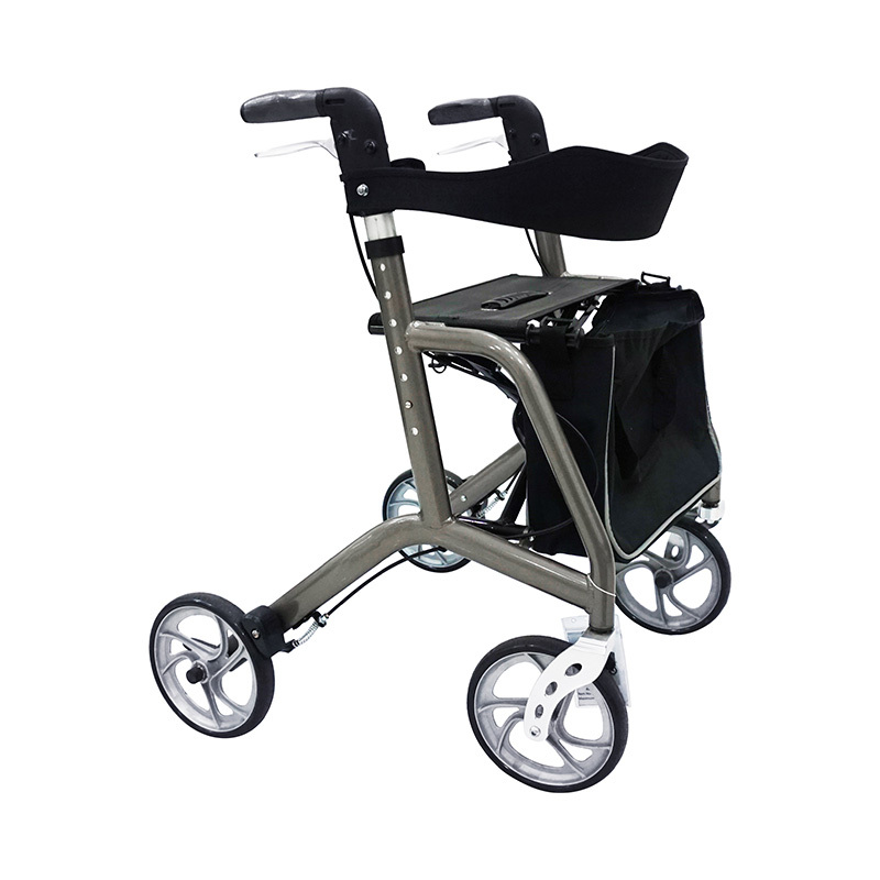 Delux Foldable Aluminum Rollator With Seat