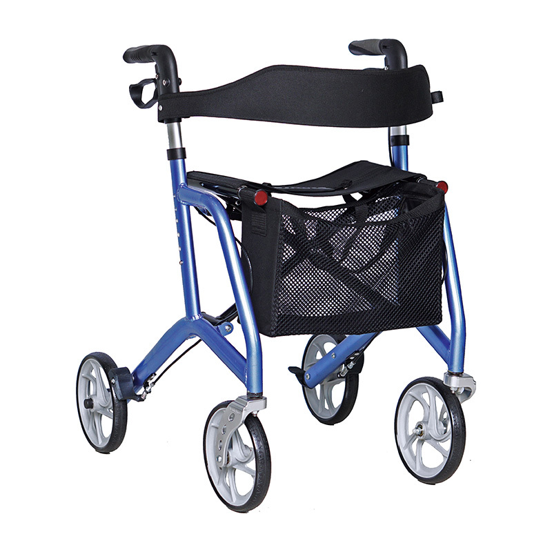Delux Foldable Aluminum Rollator With Seat