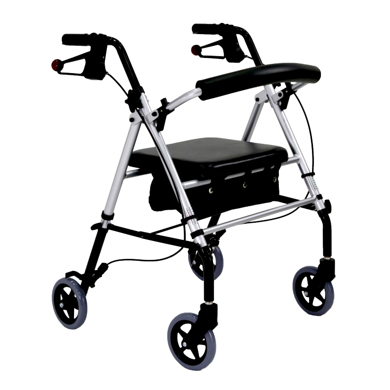 Supply Foldable Aluminum Rollator With Basket Wholesale Factory ...