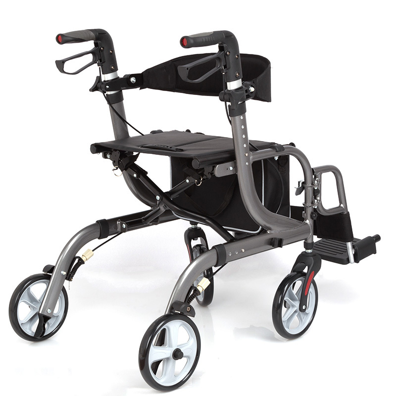 Delux Functional Aluminum Rollator With Seat