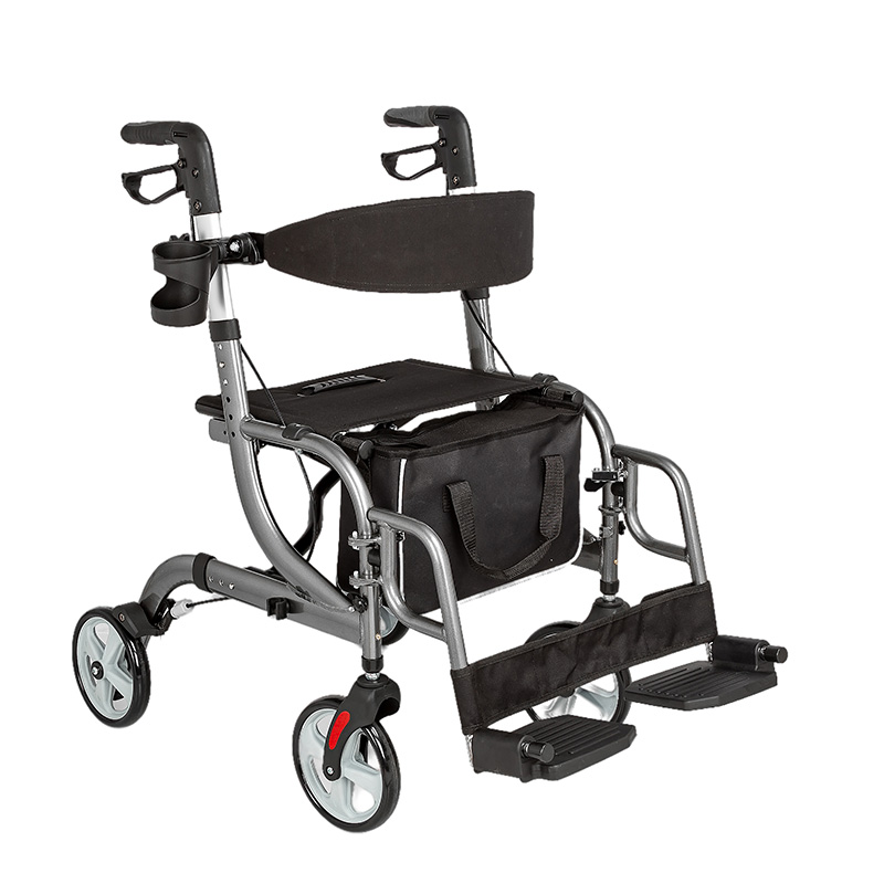 Rollator funcțional de lux din aluminiu cu scaun