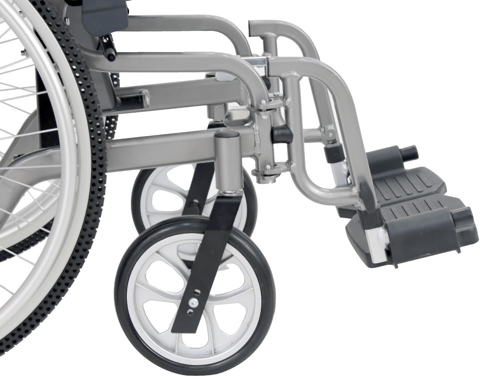 Delux lightweight transport wheelchair
